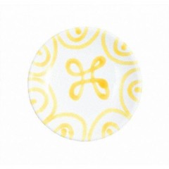 Gmundner Keramik Gmundner Keramik Gelbgeflammt Mokka-/Espresso-Untertasse glatt d: 11 cm Гладкая керамическая тарелка для мокко/эспрессо Gmundner, желтое пламя, д: 11 см