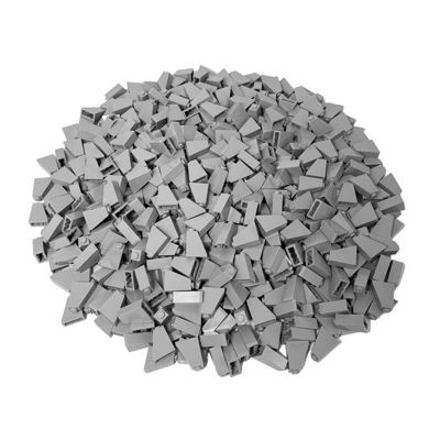 LEGO LEGO 2x1x2 Schragstein Hellgrau - 250 Stuck - Slope 60481 LEGO 2x1x2 кирпич светло-серый - 250 штук - Наклон 60481