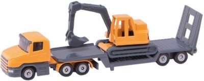 SIKU SIKU 1611 Tieflader mit Bagger Низкорамный погрузчик SIKU 1611 с экскаватором