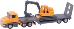 SIKU SIKU 1611 Tieflader mit Bagger Низкорамный погрузчик SIKU 1611 с экскаватором