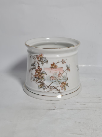 Набор для чая Im Stil Hutschenreuther "Деревенский пейзаж" в пастельных тонах, фарфор, чайник, молочник, сахарница, Германия, 1970-80гг.