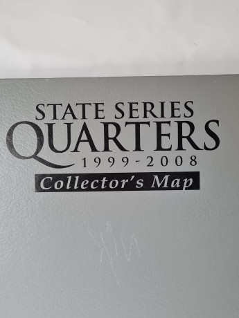 Альбом с монетами винтажный H.E. Harris &Co "25 центов Штаты Америки (1999-2008)" (State Series Quarters), 40 х 32.5 см, США, 2008.