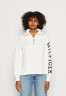 Tommy Hilfiger ZIP SWEATER Jumper ecru СВИТЕР НА МОЛНИИ Джемперы экрю