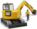 Bruder BRUDER 2466 Cat Minibagger mit Bauarbeiter 1:16 Мини-экскаватор BRUDER 2466 Cat со строителем 1:16