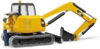 Bruder BRUDER 2466 Cat Minibagger mit Bauarbeiter 1:16 Мини-экскаватор BRUDER 2466 Cat со строителем 1:16