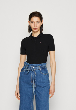 Tommy Hilfiger SLIM 5X2 Polo shirt black SLIM 5X2 Рубашка поло черный