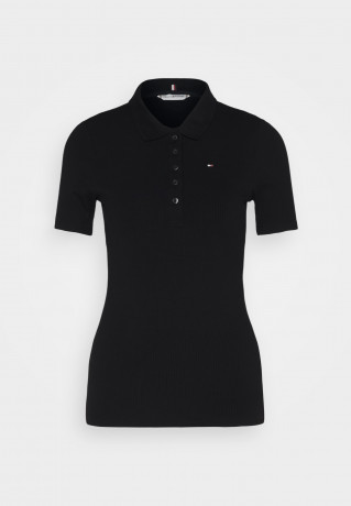 Tommy Hilfiger SLIM 5X2 Polo shirt black SLIM 5X2 Рубашка поло черный