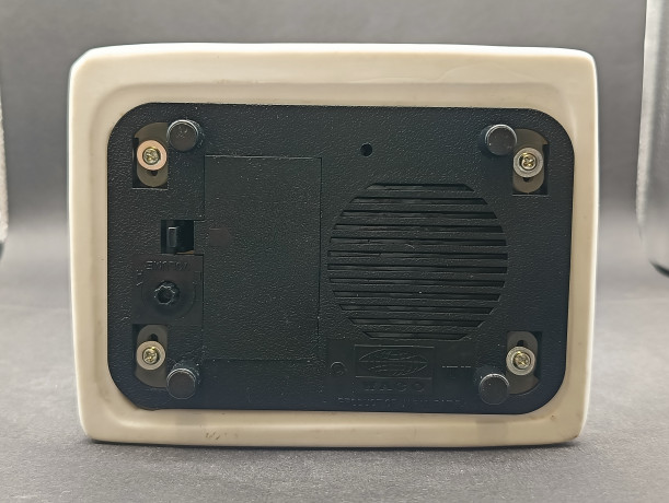 Музыкальная шкатулка винтажная Melody in Motion "Клон с флейтой", ручная роспись, бисквитный фарфор, 32 см, Германия, 1970-80гг.