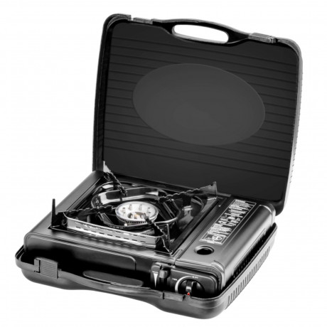 Mianova Mianova Gaskocher Campingkocher 2 in 1 LPG Anschluss Grillplatte Set, Outdoor BBQ Barbecue Grill Gas Camping Herd Kocher Tischgrill Notfall Campingherd Notfallkocher Gaskocher Газовая плита Mianova, походная плита 2 в 1, комплект гриля с подключе