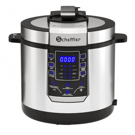 Scheffler Scheffler Multikocher 6L Elektrischer Reiskocher Schnellkochtopf, 14 Automatische-Programme, 1000,00 W, 6,00 l Schussel, Schongarer, Wokpfanne, Joghurtbereite Mehr, Edelstahl, Timer Мультиварка Scheffler электрическая рисоварка 6л, скороварка,