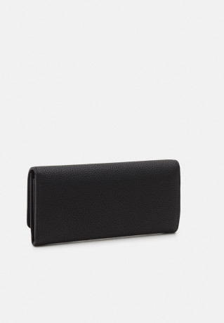 Tommy Hilfiger EMBLEM LARGE FLAP WALLET Wallet black КОШЕЛЕК С БОЛЬШИМ КЛАПАНОМ С ЭМБЛЕМОЙ Бумажник черный