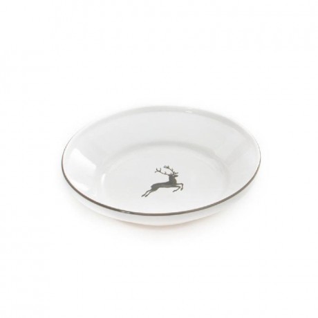 Gmundner Keramik Gmundner Keramik Grauer Hirsch Reifschussel ohne Henkel d: 28 cm / h: 6,6 cm Керамическая миска Gmundner из серого оленя без ручки d: 28 см / высота: 6,6 см