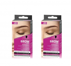 Schwarzkopf Brow Tint Permanent Dark Brown 2st, Краска для бровей стойкая  тёмно-коричневая, до 10 применений, 21г х 2шт