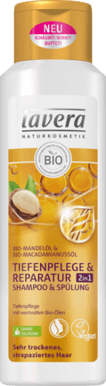 Lavera Лечебный Шампунь и Кондиционер для Восстановления Волос с Миндальным Маслом, 250 мл