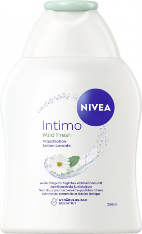 NIVEA Intimo Waschlotion Mild Fresh, 250 ml, Нивеа Лосьон для интимной гигиены, экстракт ромашки и молочная кислота, освежающий, 250 мл