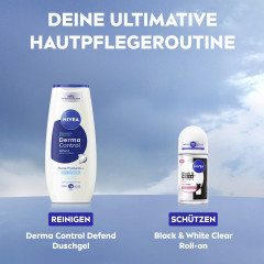 NIVEA Black &amp; White Invisible Clear Anti-Transpirant Roll-On, 50 ml, Нивеа Антиперспирант ролик, невидимый, защита одежды от пятен, 72ч защита от пота, 50 мл
