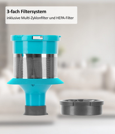 Genius Genius Akku-Hand-und Stielstaubsauger INVICTUS X7 FACELIFT Akkusauger Set 12-tlg. Memory Funktion, 380,00 W, beutellos HEPA Filter, bis zu 60 Min Laufzeit Ultra leicht LED Licht Elektroburste  Беспроводной ручной пылесос Genius INVICTUS X7 FACELIFT