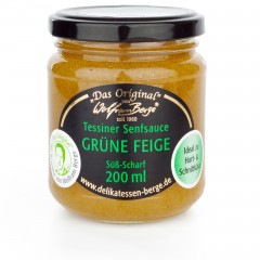 Wolfram Berge Tessiner Senfsauce Grune Feigen 2st x 200ml Фруктово-горчичный соус с зеленым инжиром 2 штуки х 200мл, Швейцария 