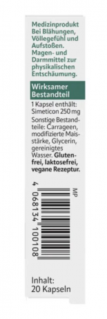 altapharma Magen-darm-relax intensiv 20st х 3 packs, Капсулы против вздутия живота и чувства переполнения желудка, 20 капсул x 3 упаковки