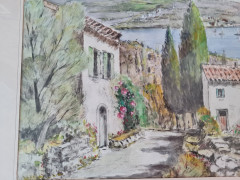 Картина винтажная &quot;Дорога к морю&quot;, масло, 50 x 40,5 см, Германия, 1950-60гг.