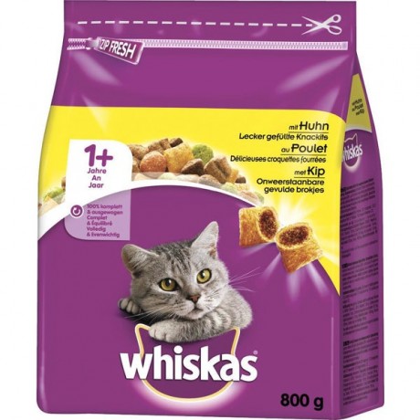Whiskas Trockenfutter 1+ mit Huhn Сухой корм Для кошек 1+ с Курицей, 800 г