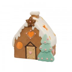 Goebel Goebel Nina & Marco Weihnachtsbackerei Susses Lebkuchenhaus - mit LED Teelicht 10x7x10,5 cm Рождественская пекарня Goebel Nina & Marco Sweet Gingerbread House - со светодиодной подсветкой 10x7x10,5 см