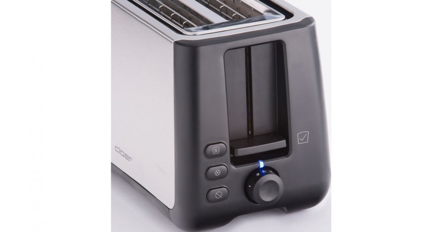 Cloer Cloer King-Size-Toaster 3569 edelstahl/schwarz, 1.000 Watt, fur 2 XXL-Toastscheiben edelstahl/schwarz Тостер Cloer king-size 3569 нержавеющая сталь/черный, 1000 Вт, на 2 тоста размера XXL