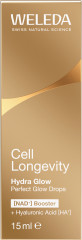 WELEDA Cell Longevity Hydra Glow Perfect Glow Drops, 15 ml, Капли для сияния лица Hydra Glow с золотистым финишем и гиалуроновой кислотой HA7, 15 мл