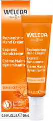 WELEDA SANDDORN Express Handcreme, 10 ml, Быстро впитывающийся облепиховый крем для рук Express, дорожный формат, 10 мл