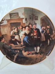 LILIEN PORZELLAN Номерная декоративная тарелка &quot;Танцы&quot; Франц фон Дефреггер, 6766С, 20см, Германия, 1989г.