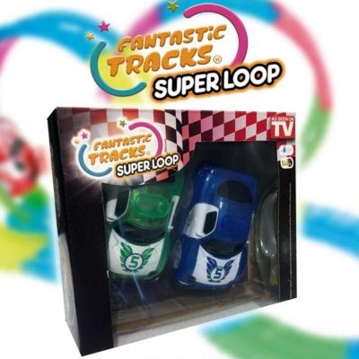 FANTASTIC TRACKS Mega Set mit 9 Autos Autorennbahn Rennstrecke Мега-набор с автогоночной трассой на 9 автомобилей