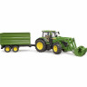 Bruder BRUDER Traktor John Deere mit Anhanger 1:16 Трактор BRUDER John Deere с прицепом 1:16