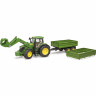 Bruder BRUDER Traktor John Deere mit Anhanger 1:16 Трактор BRUDER John Deere с прицепом 1:16