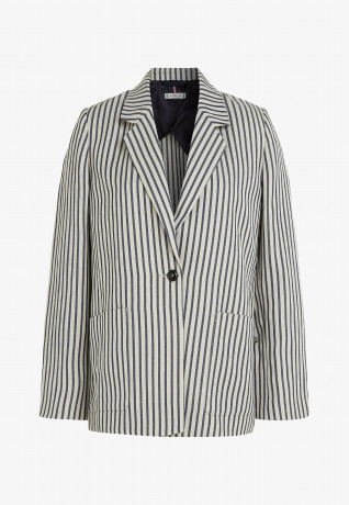 Tommy Hilfiger STRIPE CASUAL FIT Blazer white navy stripe CASUAL FIT В ПОЛОСКУ Пиджак белая темно-синяя полоса