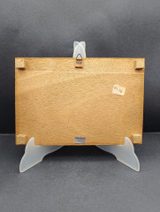 Картина винтажная &quot;Храм Посейдона&quot;, олово/дерево, 20.54 х 14 см, Греция, 1980-90гг.