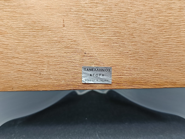 Картина винтажная "Храм Посейдона", олово/дерево, 20.54 х 14 см, Греция, 1980-90гг.