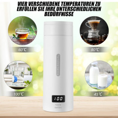 iscooter iscooter Reise-Wasserkocher Reisen Elektrische Wassertasse, 300W Schnellkoch-Teekanne-Heizbecher, 300,00 W, Wasserkocher mit Temperatureinstellung  Automatischer Abschaltung  Дорожный чайник iscooter, дорожная электрическая чашка для воды, 300 Вт