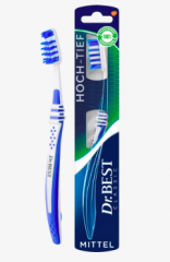 Dr. Best  Zahnbürste Classic Hoch-Tief mittel, 1 St, Зубная щётка  глубокой очистки, средней жёсткости, ТЕМНО-СИНЯЯ, 1 шт.