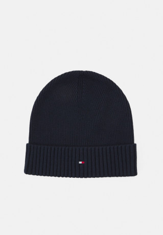 Tommy Hilfiger ESSENTIAL SCARF AND BEANIE SET UNISEX Beanie space blue ESSENTIAL КОМПЛЕКТ ШАРФ И ШАПКА УНИСЕКС Шапочка космический синий