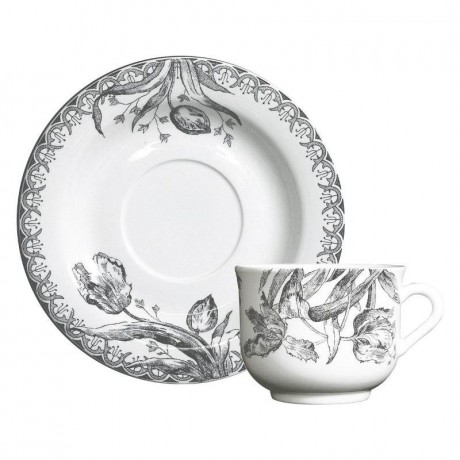 Gien Fayencerie Gien 'Tulipes Noires' Kaffee-/Tee-Obertasse 22 cl Gien "Tulipes Noires" Чашка для чая/кофе 220 мл