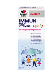 Doppelherz system IMMUN Multivitamine family Мультивитаминный комплекс для детей с 4-х лет и взрослых, сироп со вкусом тропических фруктов, 250 мл x 2 упаковки