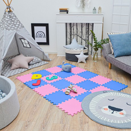 LittleTom Puzzlematte Uni Pink Dunkelblau 20 Teile Коврик-пазл Uni Pink Dark Blue 20 деталей