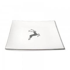 Gmundner Keramik Gmundner Keramik Grauer Hirsch Speiseteller 26x26x2,2 cm Gmundner керамическая тарелка из серого оленя 26x26x2,2 см