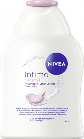 NIVEA Intimo Waschlotion Sensitive, 250 ml, Нивеа Лосьон для интимной гигиены, экстракт ромашки и пантенол, для чувствительной кожи, 250 мл