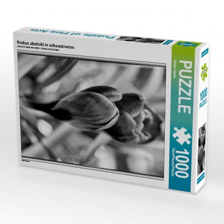 CALVENDO Puzzle CALVENDO Puzzle Krokus abstrakt in schwarz\/weiss Пазл CALVENDO Puzzle crocus abstract в черно-белом цвете
