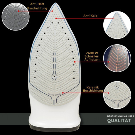 Starlyf Starlyf Dampfbugeleisen Cordless Steam Iron, 2400 W, kabelloses Bugeleisen, Sohle mit keramischer Antihaftbeschichtung Starlyf Cordless Steam Iron, 2400W, беспроводной утюг, подошва с керамическим антипригарным покрытием