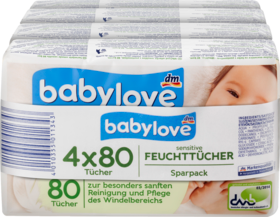 babylove чувствительный	 Влажные салфетки, 320 шт