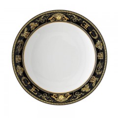 Rosenthal meets Versace Rosenthal Versace Virtus Gala Black Suppenteller  22 cm Rosenthal Versace Virtus Gala Черная тарелка для супа 22 см