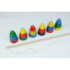 Holzspielzeug Kreisel mit Peitsche Деревянная игрушка юла с кнутом