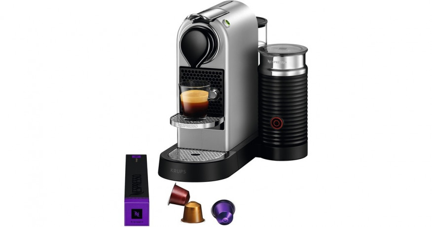 Krups Krups Nespresso CitiZamp;Milk XN761B, Kapselmaschine silber silber Krups Nespresso CitiZamp;Молоко XN761B, капсульная машина серебро